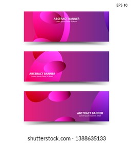 Abstract colorful circles background. Colorful smooth banner template - Vector
