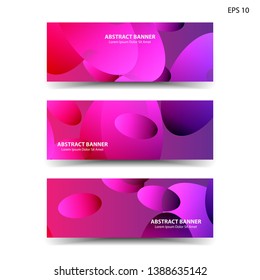 Abstract colorful circles background. Colorful smooth banner template - Vector
