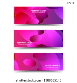 Abstract colorful circles background. Colorful smooth banner template - Vector
