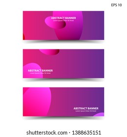 Abstract colorful circles background. Colorful smooth banner template - Vector

