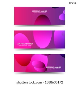 Abstract colorful circles background. Colorful smooth banner template - Vector
