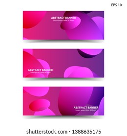 Abstract colorful circles background. Colorful smooth banner template - Vector
