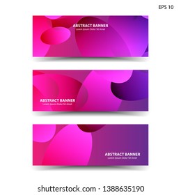 Abstract colorful circles background. Colorful smooth banner template - Vector
