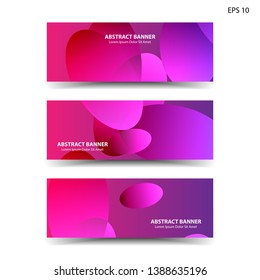 Abstract colorful circles background. Colorful smooth banner template - Vector
