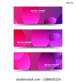 Abstract colorful circles background. Colorful smooth banner template - Vector
