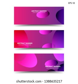 Abstract colorful circles background. Colorful smooth banner template - Vector

