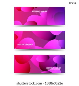 Abstract colorful circles background. Colorful smooth banner template - Vector

