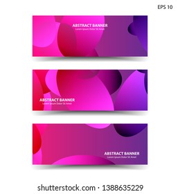 Abstract colorful circles background. Colorful smooth banner template - Vector
