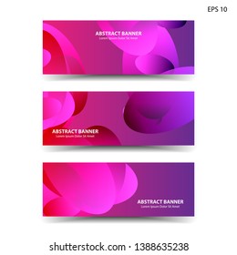 Abstract colorful circles background. Colorful smooth banner template - Vector

