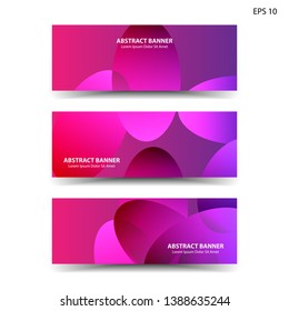 Abstract colorful circles background. Colorful smooth banner template - Vector
