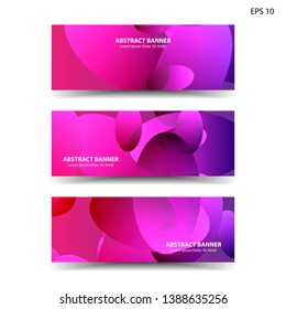 Abstract colorful circles background. Colorful smooth banner template - Vector
