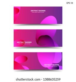 Abstract colorful circles background. Colorful smooth banner template - Vector
