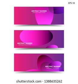 Abstract colorful circles background. Colorful smooth banner template - Vector
