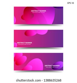 Abstract colorful circles background. Colorful smooth banner template - Vector
