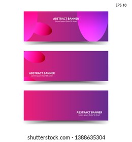 Abstract colorful circles background. Colorful smooth banner template - Vector
