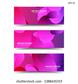 Abstract colorful circles background. Colorful smooth banner template - Vector
