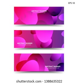 Abstract colorful circles background. Colorful smooth banner template - Vector
