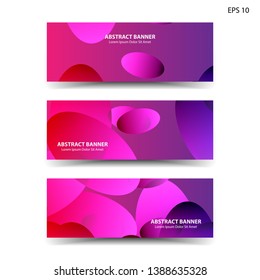 Abstract colorful circles background. Colorful smooth banner template - Vector
