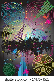Abstract colorful circles background ,vector work.