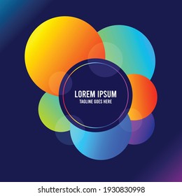Abstract colorful circles background vector