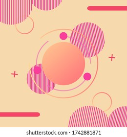 Abstract colorful circles and elegant background