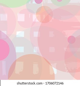 Abstract colorful circles and grid pattern background. Nice  dots and circles  with hand drawn and brush strokes for your design.