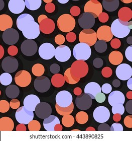 abstract colorful circles on a black background.