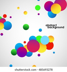 Abstract colorful circles on white background