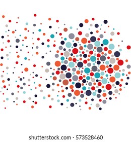 abstract colorful circles on a white background.