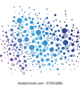 abstract colorful circles on a white background.