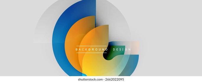 Abstractas círculos de colores se superponen creando un efecto visual dinámico. Los tonos degradados se mezclan suavemente, formando un diseño de fondo moderno.