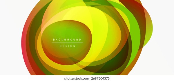 Abstract colorful circles overlap, creating dynamic visual effect. Text reads background design centered within composition.