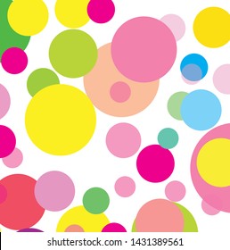 Abstract colorful circles pattern background.