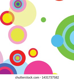 Abstract colorful circles pattern background