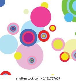 Abstract colorful circles pattern background