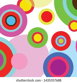 Abstract colorful circles pattern background. creative colorful geometric background