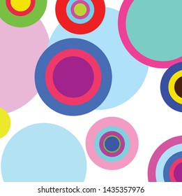 Abstract colorful circles pattern background. creative colorful geometric background
