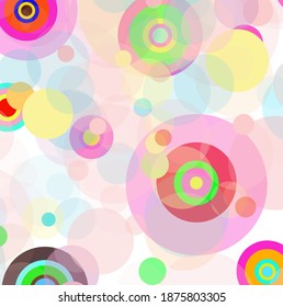 Abstract colorful circles pattern background. Nice dots and circles pattern background. Cute geometric with nice colors for your design.