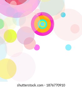 Abstract colorful circles pattern background. Nice dots and circles pattern background. Cute geometric with nice colors for your design.