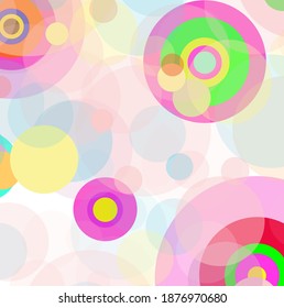 Abstract colorful circles pattern background. Nice dots and circles pattern background. Cute geometric with nice colors for your design.
