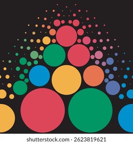 Abstract Colorful Circles Pattern Background Design