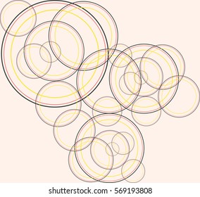Abstract colorful circles pattern on a white background