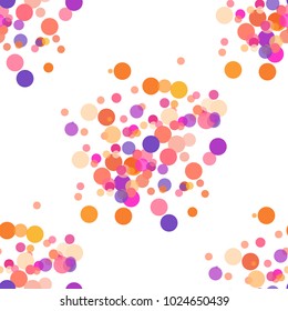 Abstract colorful circles pattern. Vector seamless background. Overlapping multicolor circles. Design template for fabric, background, postcards
