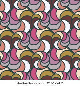 Abstract colorful circles seamless pattern for new background.