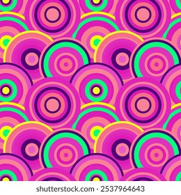 Abstrato colorido círculos padrão perfeito. Ilustração vetorial
