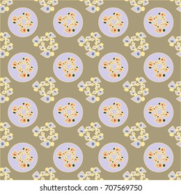 Abstract colorful circles seamless pattern for new background.