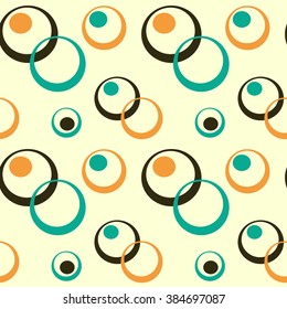 abstract colorful circles seamless vector pattern background illustration