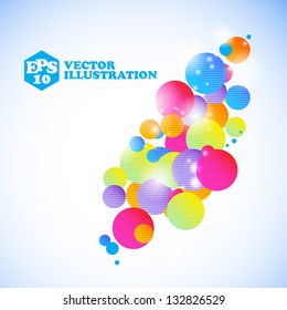 Abstract colorful circles with space for your design