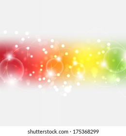Abstract colorful circles and spark background. EPS10 vector illustration.