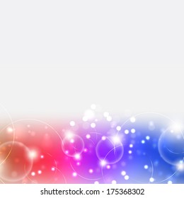 Abstract colorful circles and spark background. EPS10 vector illustration.
